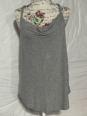 Chaser Gray Cowl Neck Tank Top